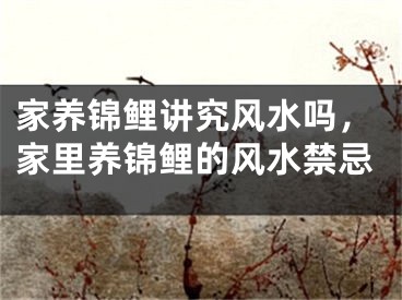 家养锦鲤讲究风水吗，家里养锦鲤的风水禁忌