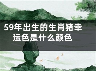59年出生的生肖猪幸运色是什么颜色 