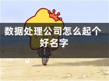 数据处理公司怎么起个好名字