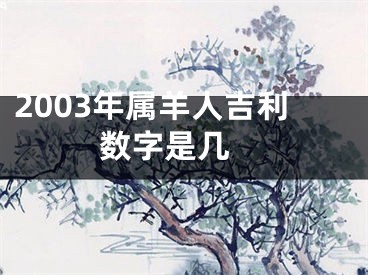 2003年属羊人吉利数字是几 