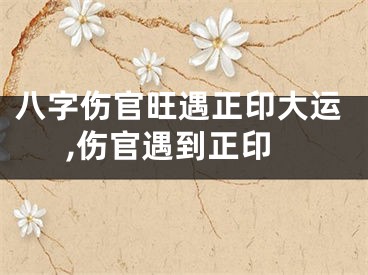 八字伤官旺遇正印大运,伤官遇到正印