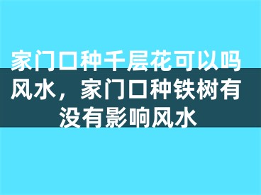 家门口种千层花可以吗风水，家门口种铁树有没有影响风水