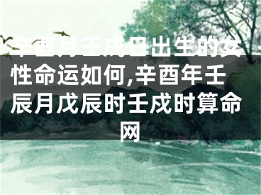 辛酉月壬戌日出生的女性命运如何,辛酉年壬辰月戊辰时壬戍时算命网