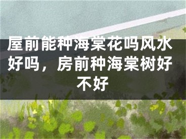 屋前能种海棠花吗风水好吗，房前种海棠树好不好