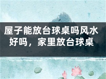 屋子能放台球桌吗风水好吗，家里放台球桌