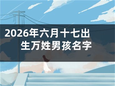 2026年六月十七出生万姓男孩名字