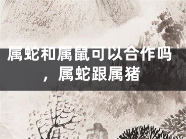 属蛇和属鼠可以合作吗，属蛇跟属猪