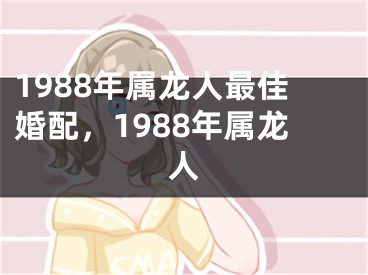1988年属龙人最佳婚配，1988年属龙人
