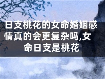 日支桃花的女命婚姻感情真的会更复杂吗,女命日支是桃花