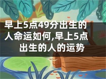 早上5点49分出生的人命运如何,早上5点出生的人的运势