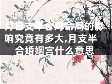 月日支半合对命局的影响究竟有多大,月支半合婚姻宫什么意思
