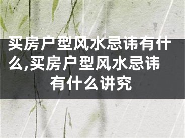 买房户型风水忌讳有什么,买房户型风水忌讳有什么讲究