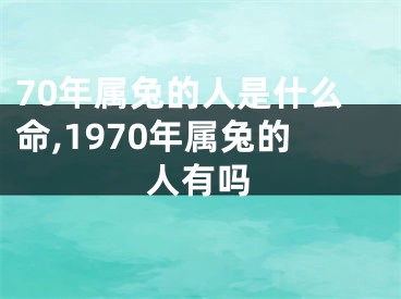 70年属兔的人是什么命,1970年属兔的人有吗