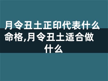 月令丑土正印代表什么命格,月令丑土适合做什么