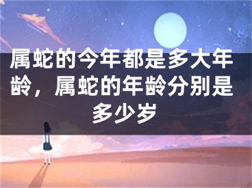 属蛇的今年都是多大年龄,属蛇的年龄分别是多少岁