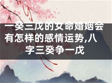 一癸三戊的女命婚姻会有怎样的感情运势,八字三癸争一戊