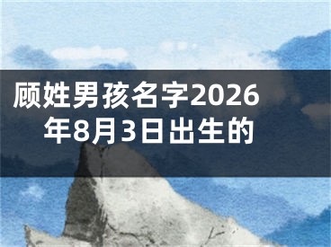顾姓男孩名字2026年8月3日出生的