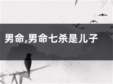 男命,男命七杀是儿子