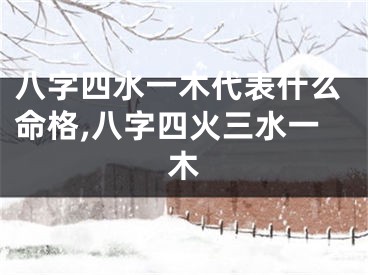 八字四水一木代表什么命格,八字四火三水一木