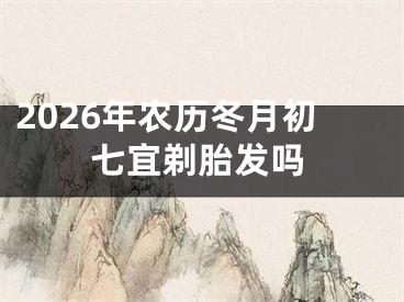 2026年农历冬月初七宜剃胎发吗