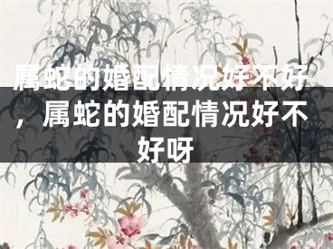 属蛇的婚配情况好不好，属蛇的婚配情况好不好呀