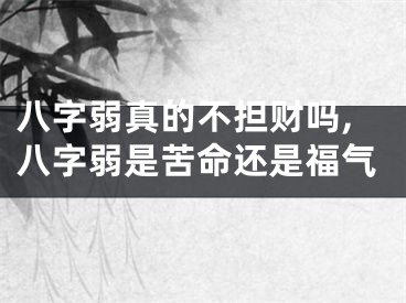 八字弱真的不担财吗,八字弱是苦命还是福气