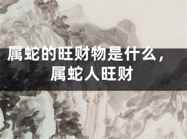 属蛇的旺财物是什么，属蛇人旺财