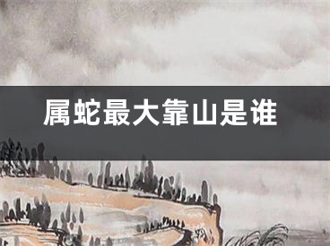 属蛇最大靠山是谁
