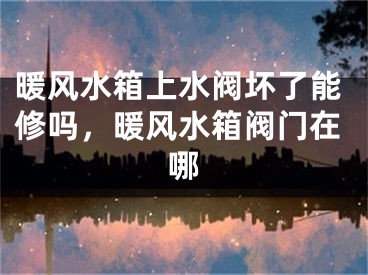 暖风水箱上水阀坏了能修吗，暖风水箱阀门在哪