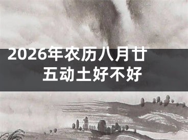 2026年农历八月廿五动土好不好