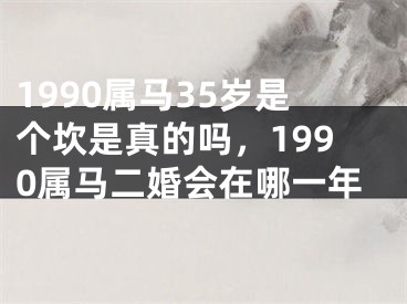 1990属马35岁是个坎是真的吗，1990属马二婚会在哪一年