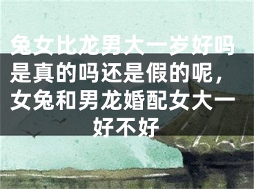 兔女比龙男大一岁好吗是真的吗还是假的呢，女兔和男龙婚配女大一好不好