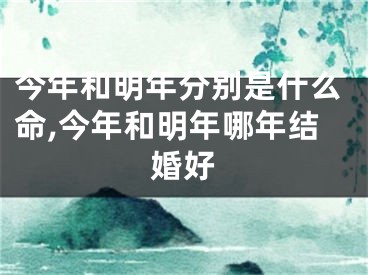 今年和明年分别是什么命,今年和明年哪年结婚好