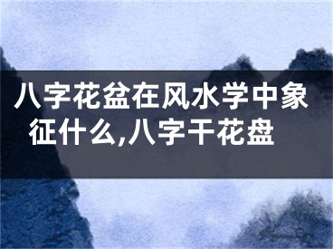 八字花盆在风水学中象征什么,八字干花盘