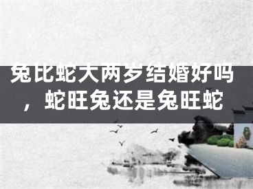 兔比蛇大两岁结婚好吗，蛇旺兔还是兔旺蛇