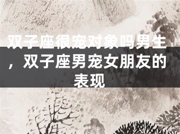 双子座很宠对象吗男生，双子座男宠女朋友的表现