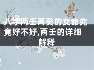 八字两壬两癸的女命究竟好不好,两壬的详细解释