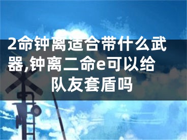 2命钟离适合带什么武器,钟离二命e可以给队友套盾吗