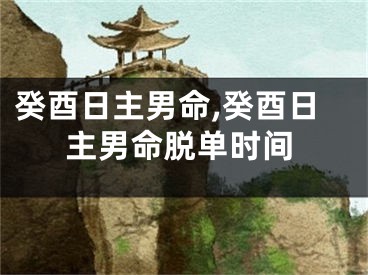 癸酉日主男命,癸酉日主男命脱单时间