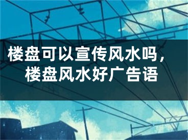 楼盘可以宣传风水吗，楼盘风水好广告语