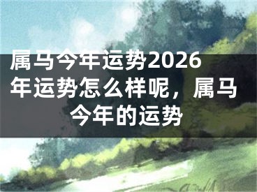 属马今年运势2026年运势怎么样呢，属马今年的运势