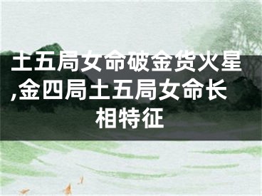 土五局女命破金货火星,金四局土五局女命长相特征