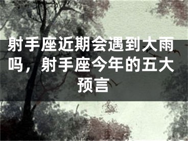 射手座近期会遇到大雨吗,射手座今年的五大预言