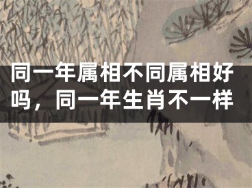 同一年属相不同属相好吗，同一年生肖不一样