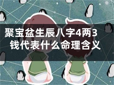 聚宝盆生辰八字4两3钱代表什么命理含义