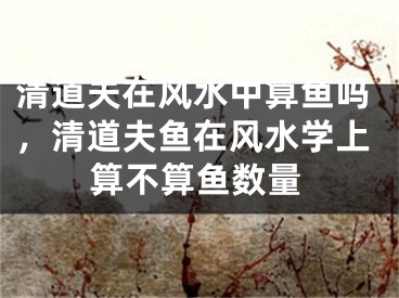 清道夫在风水中算鱼吗，清道夫鱼在风水学上算不算鱼数量