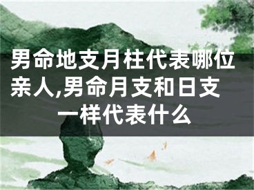 男命地支月柱代表哪位亲人,男命月支和日支一样代表什么