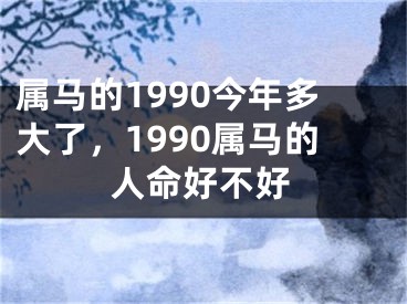 属马的1990今年多大了，1990属马的人命好不好