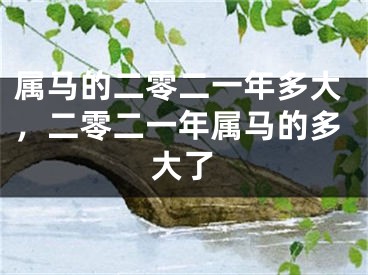 属马的二零二一年多大，二零二一年属马的多大了