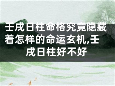 壬戌日柱命格究竟隐藏着怎样的命运玄机,壬戌日柱好不好